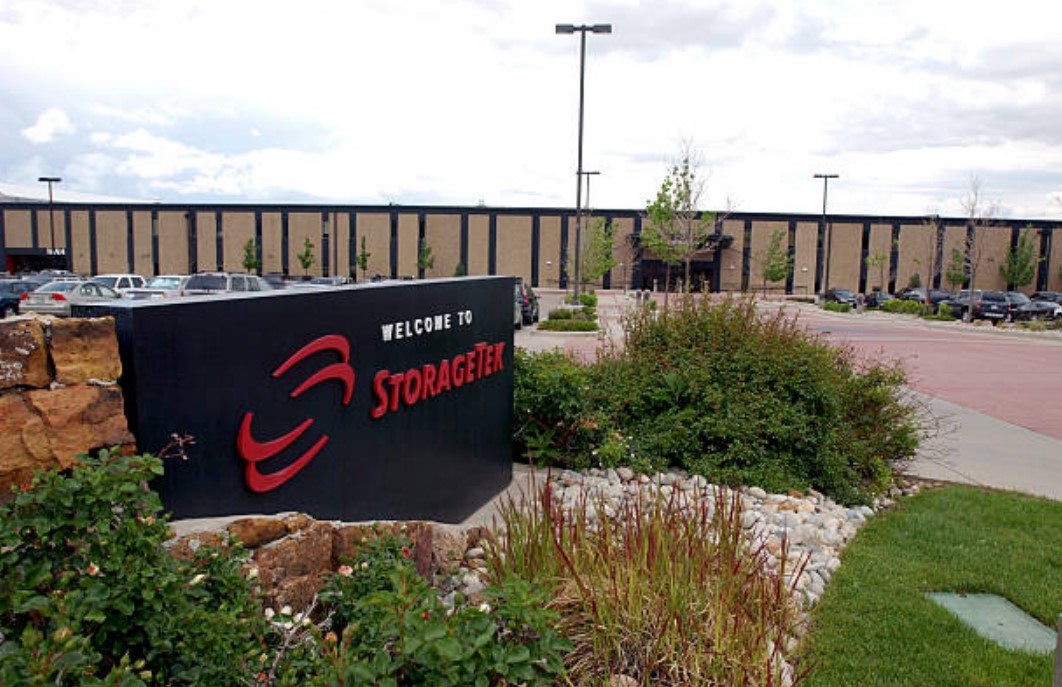 Welcome sign at the former StorageTek campus